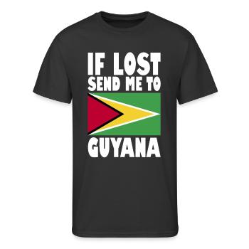 Guyana Flag Saying - Men's 50/50 T-Shirt - black - Front - Jackson (183cm)