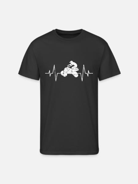 quad heartbeat - Men's 50/50 T-Shirt - black