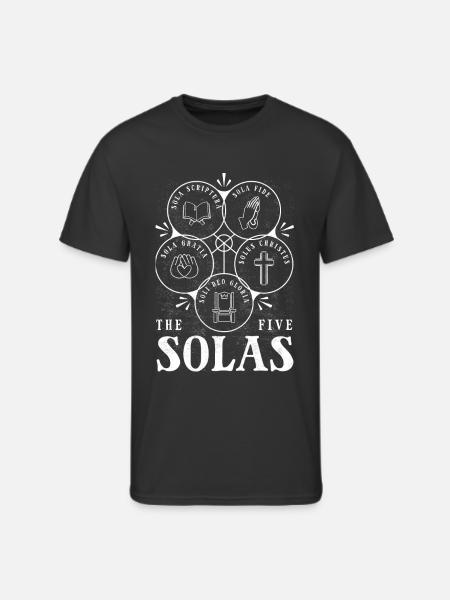 5 Solas, Protestant Christian Reformation - Men's 50/50 T-Shirt - black