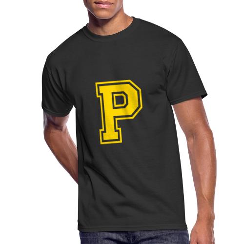 Letter P – Capital Athletic Alphabet Monogram - Men's 50/50 T-Shirt