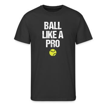 Tennis Sport Lover Ball Like A Pro Birthday Gift - Men's 50/50 T-Shirt - black - Front - Jackson (183cm)