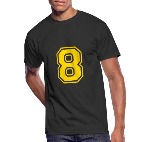 Number 8 in a classic athletic collegiate font - Men's 50/50 T-Shirt