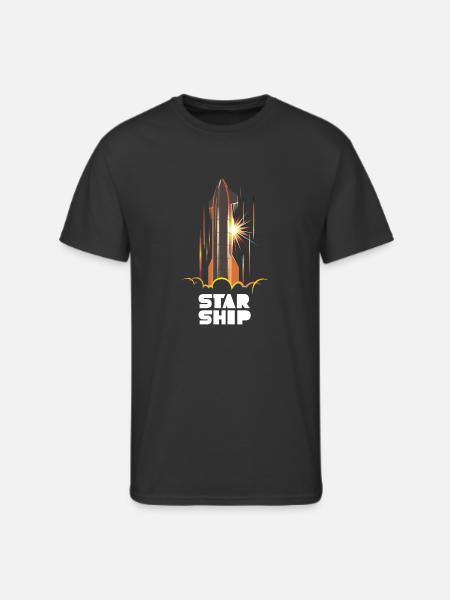 Star Ship Mars - Dark - Men's 50/50 T-Shirt - black