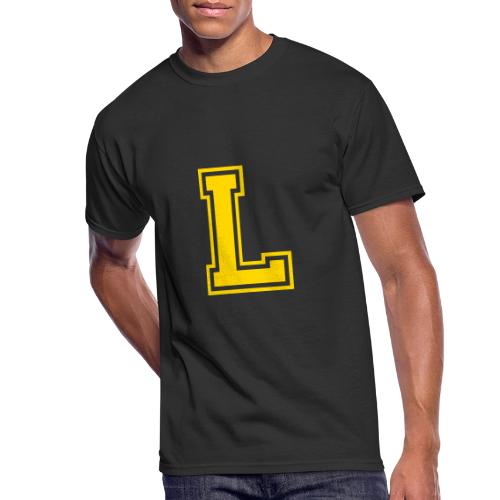 Letter L – Capital Athletic Alphabet Monogram - Men's 50/50 T-Shirt