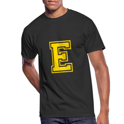 Letter E – Capital Athletic Alphabet Monogram - Men's 50/50 T-Shirt