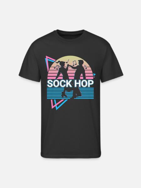 Sock Hop Retro - Men's 50/50 T-Shirt - black