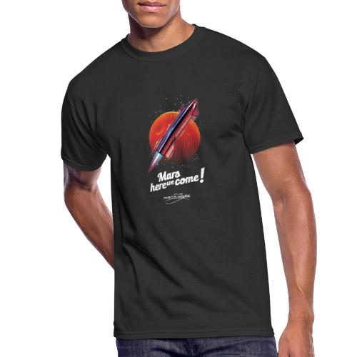 Mars Here We Come - Dark - With Logo - Men's 50/50 T-Shirt