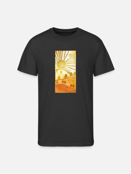 Landscape Sun - Men's 50/50 T-Shirt - black