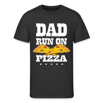 Dad Run On Pizza Lover Best Daddy Ever Fathers Day - Men's 50/50 T-Shirt - black - Front - Jackson (183cm)