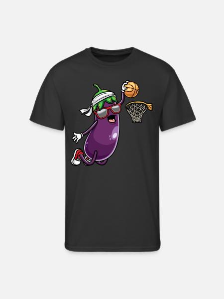 Eggplant Fruit Vegetable Vegetarian - Men's 50/50 T-Shirt - black