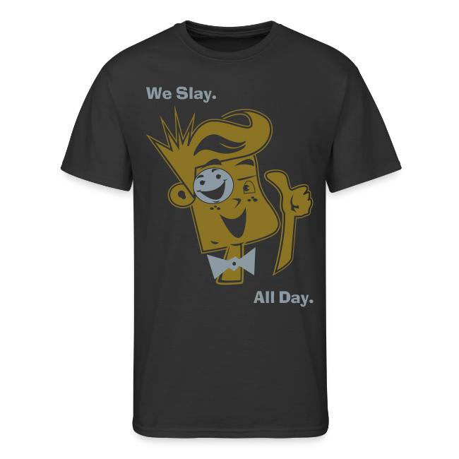 We Slay All Day Shiny Shirt Metallic Silver & Gold