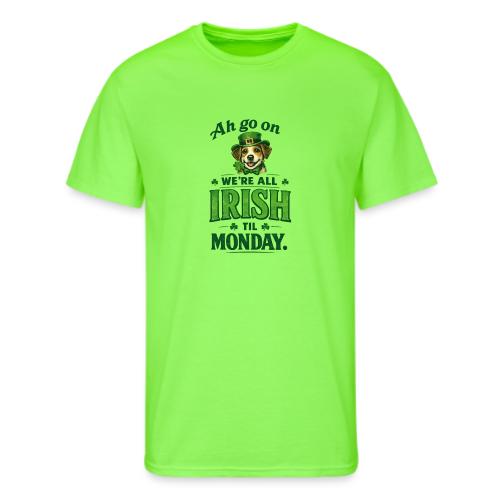 St. Patrick’s Day Dog T-Shirt – We’re All Irish - Men's 50/50 T-Shirt