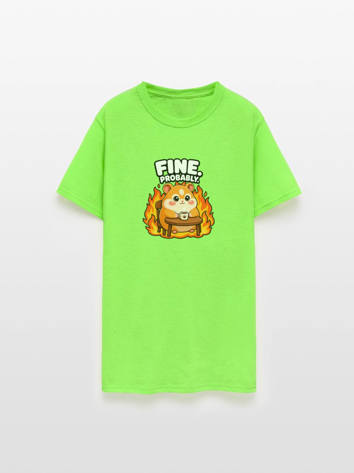Fine. Probably - Men's 50/50 T-Shirt - neon green - Front