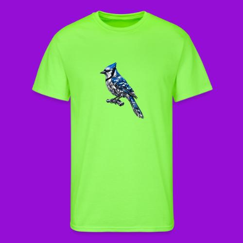Silver Blue Jay on Perch + Flight Stages 2-print - Men's 50/50 T-Shirt