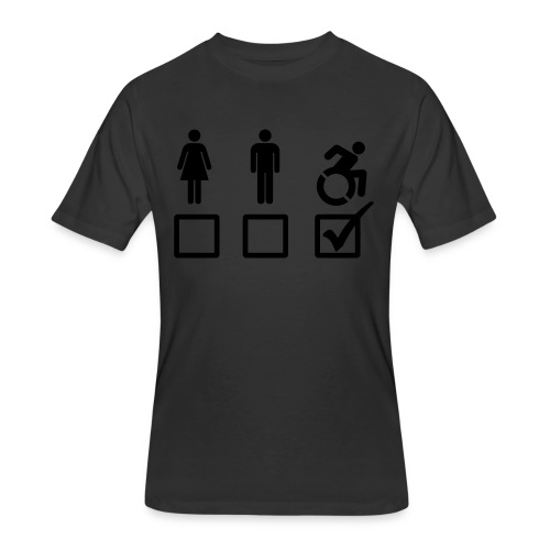 A wheelchair user is also suitable - Men's 50/50 T-Shirt