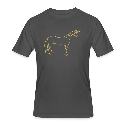 unicorn gold outline - Men's 50/50 T-Shirt