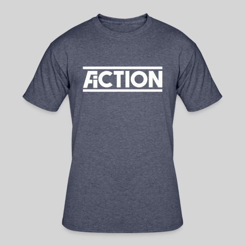 Action Fiction Logo (White) - Men's 50/50 T-Shirt
