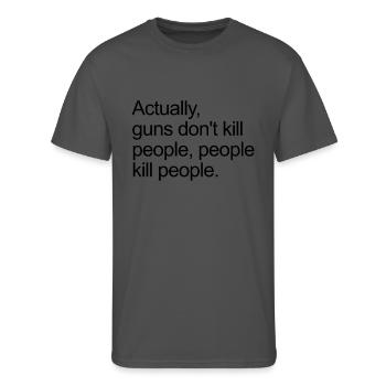 Guns Don't Kil People Kil People 2nd Amendmentguns - Men's 50/50 T-Shirt - charcoal - Front - Jackson (183cm)