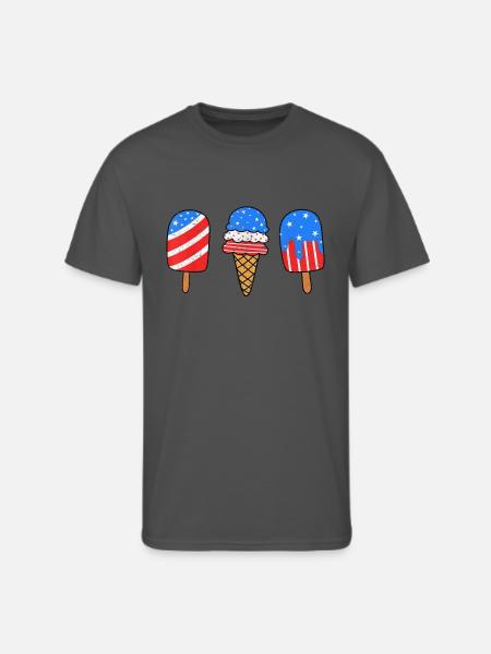 4th July Ice American - Men's 50/50 T-Shirt - charcoal