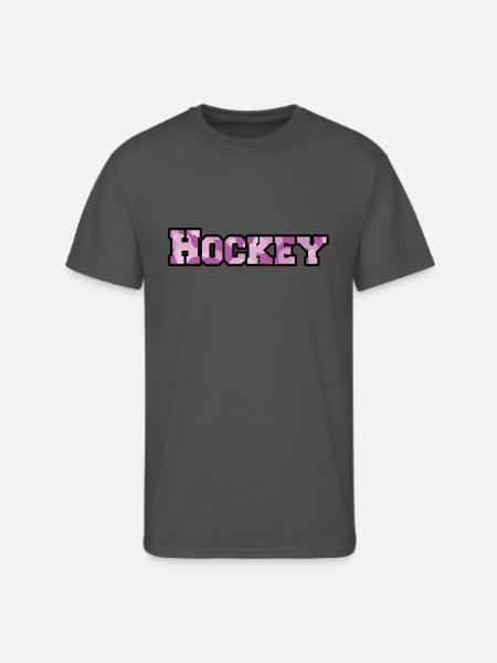 Hockey purple camo - Men's 50/50 T-Shirt - charcoal