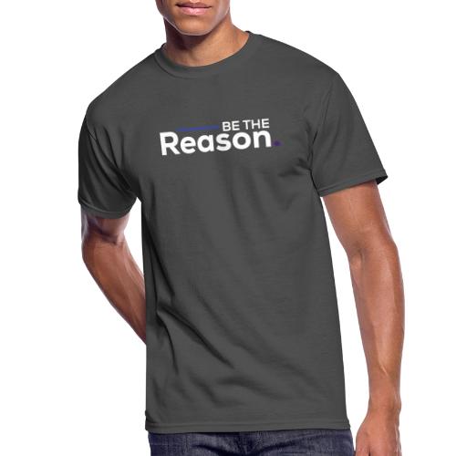 Be the Reason Logo (White) - Men's 50/50 T-Shirt