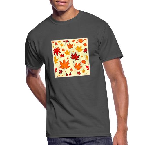 Seamless Fall Foliage Design - Men's 50/50 T-Shirt