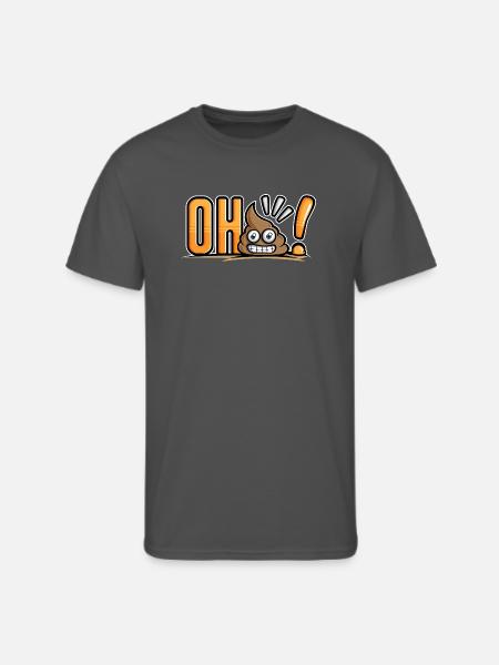 Funny Poop - Men's 50/50 T-Shirt - charcoal