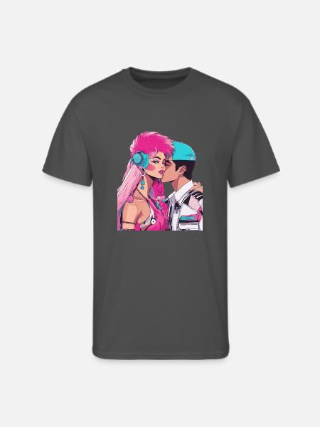Anime Love is Limitless - Men's 50/50 T-Shirt - charcoal