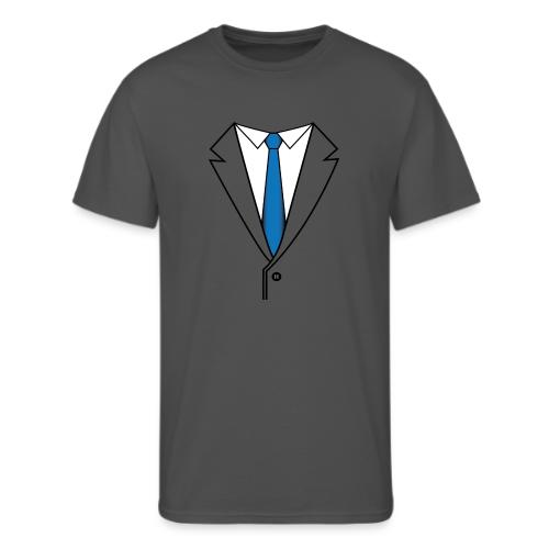 Suit with Blue Tie - Men's 50/50 T-Shirt
