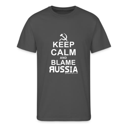 Keep Calm and Blame Russia (white) - Men's 50/50 T-Shirt