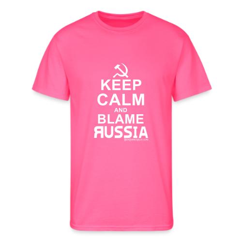 Keep Calm and Blame Russia (white) - Men's 50/50 T-Shirt