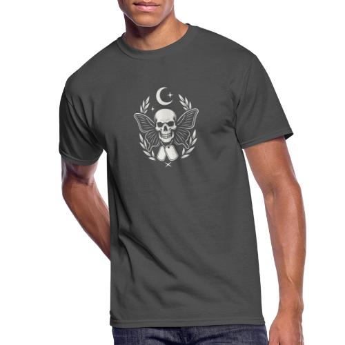 Skull butterfly dog tags - Men's 50/50 T-Shirt