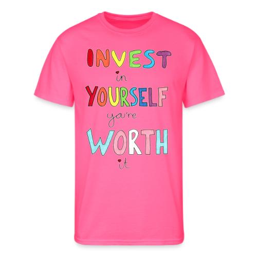Invest in Yourself you're Worth it - Men's 50/50 T-Shirt