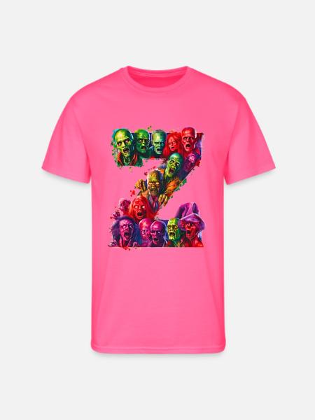 alphabet Z - Men's 50/50 T-Shirt - neon pink