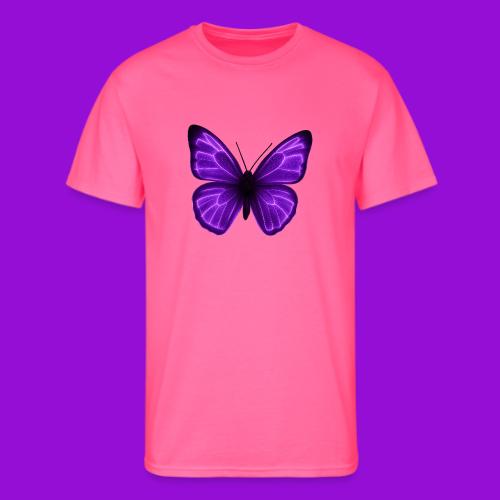 Neon Purple Butterfly - Men's 50/50 T-Shirt