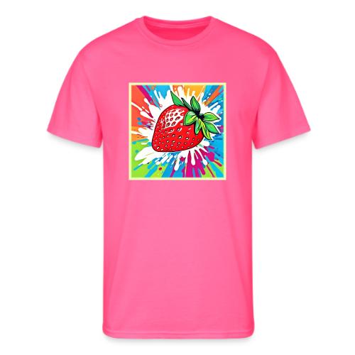 Vibrant Strawberry Artwork - Men's 50/50 T-Shirt