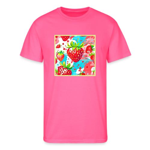 Strawberry Splash Pattern - Men's 50/50 T-Shirt