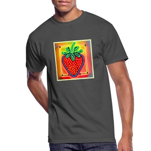 Colorful Strawberry Neon Glow - Men's 50/50 T-Shirt