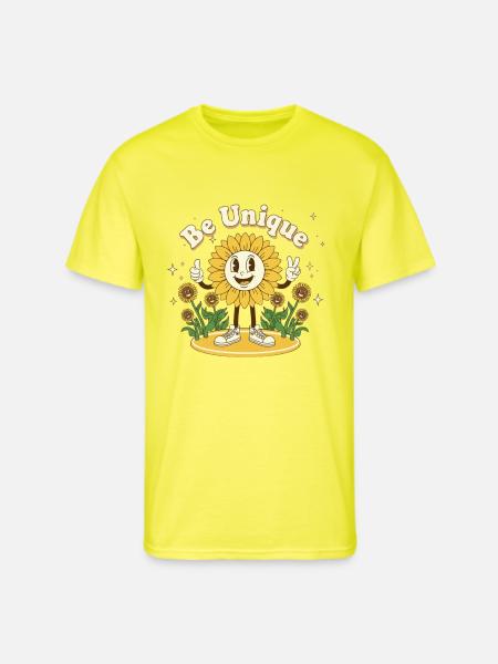 Be Unique Sunflower Hero - Men's 50/50 T-Shirt - neon yellow