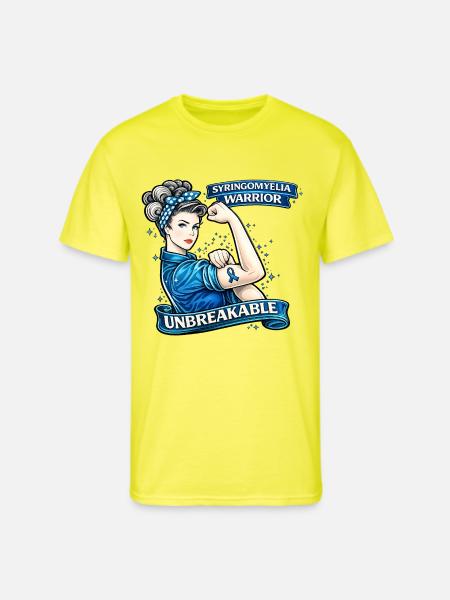 Syringomyelia Warrior Unbreakable - Men's 50/50 T-Shirt - neon yellow