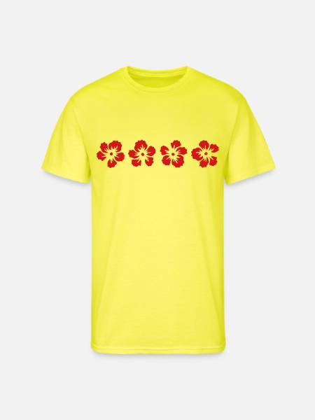 hawaii hibiscus flower - Men's 50/50 T-Shirt - neon yellow