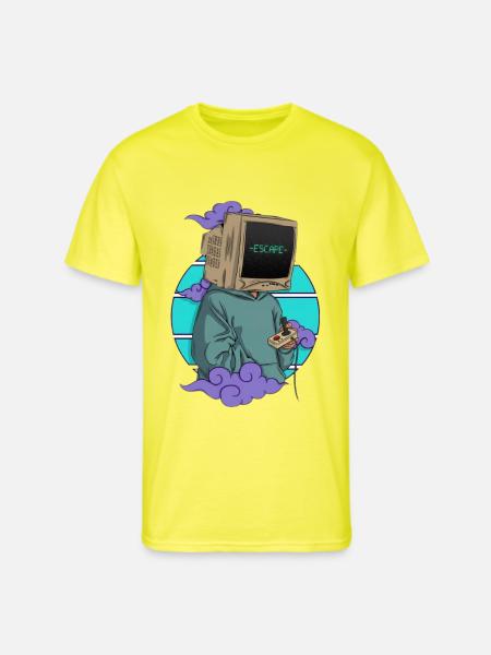 Escape Console Hoodie - Men's 50/50 T-Shirt - neon yellow