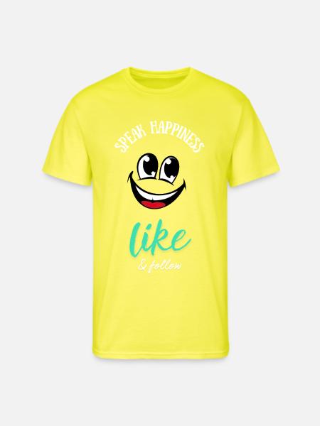 Speak Happiness - Men's 50/50 T-Shirt - neon yellow