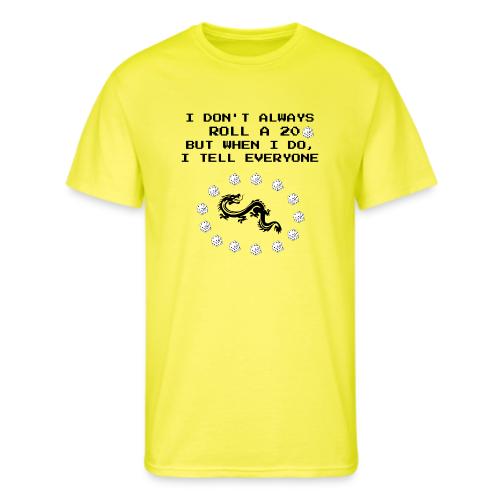 I Don't Always Roll a 20 D&D T-Shirt | Retro 8-Bit - Men's 50/50 T-Shirt
