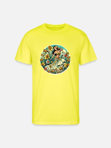 Belly Dance Daffodil - Men's 50/50 T-Shirt - neon yellow