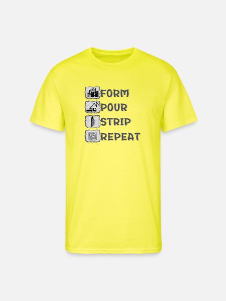 Form Pour Strip Repeat - Men's 50/50 T-Shirt - neon yellow