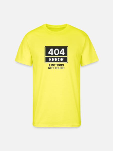 Error Emotions Graphic Tee - Men's 50/50 T-Shirt - neon yellow