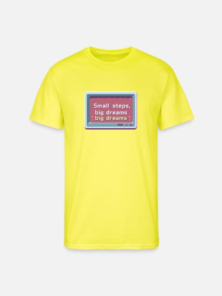 Small Steps Big Dreams Pixel - Men's 50/50 T-Shirt - neon yellow