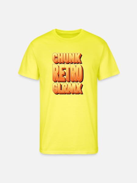 Chunk Retro Glow Glyph - Men's 50/50 T-Shirt - neon yellow