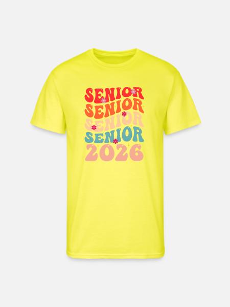 Senior Class 2026 Floral Rainbow - Men's 50/50 T-Shirt - neon yellow